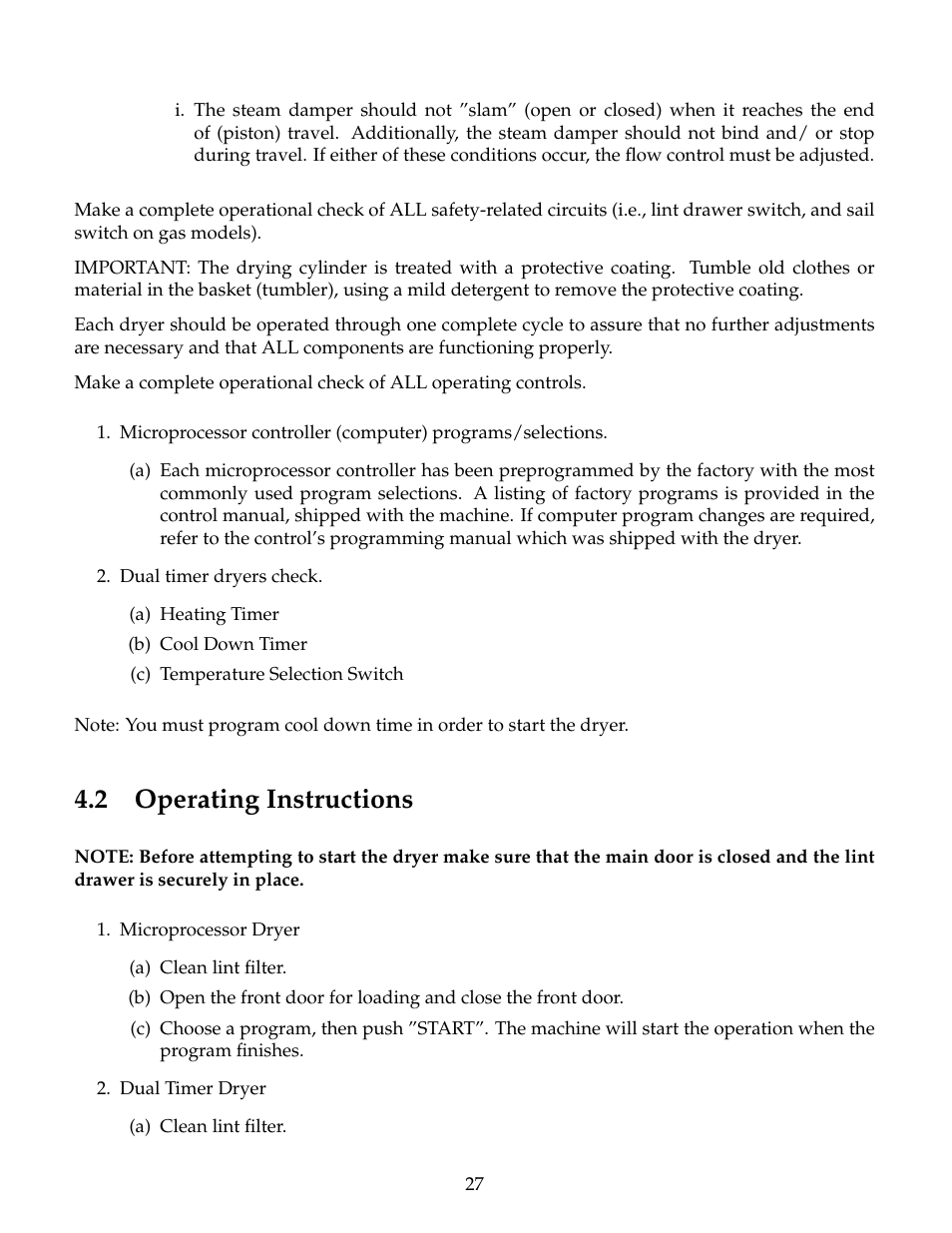 Operating instructions, 2 operating instructions | B&C Technologies DE Series Commercial User Manual | Page 30 / 45