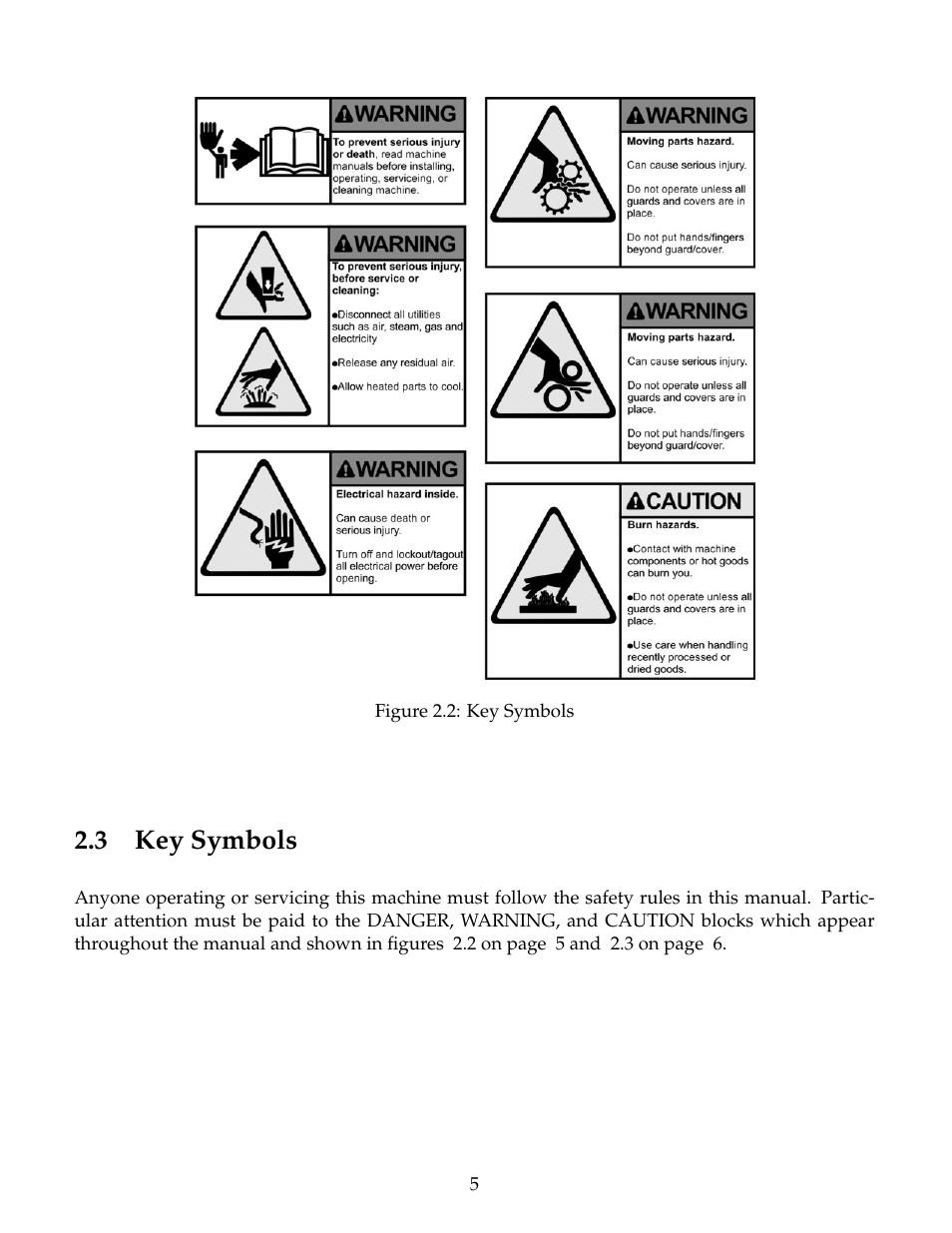 Key symbols, 3 key symbols | B&C Technologies DE Series Commercial User Manual | Page 8 / 45
