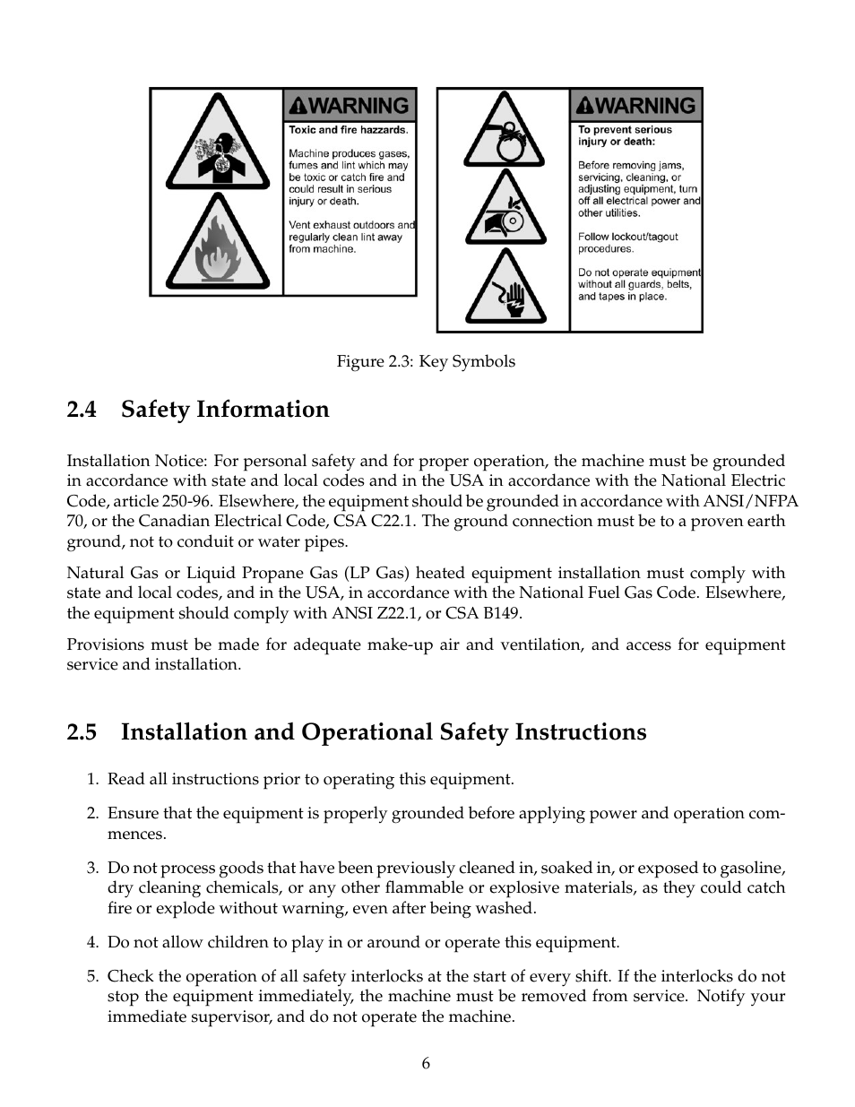 Safety information, Installation and operational safety instructions, 4 safety information | 5 installation and operational safety instructions | B&C Technologies DE Series Commercial User Manual | Page 9 / 45
