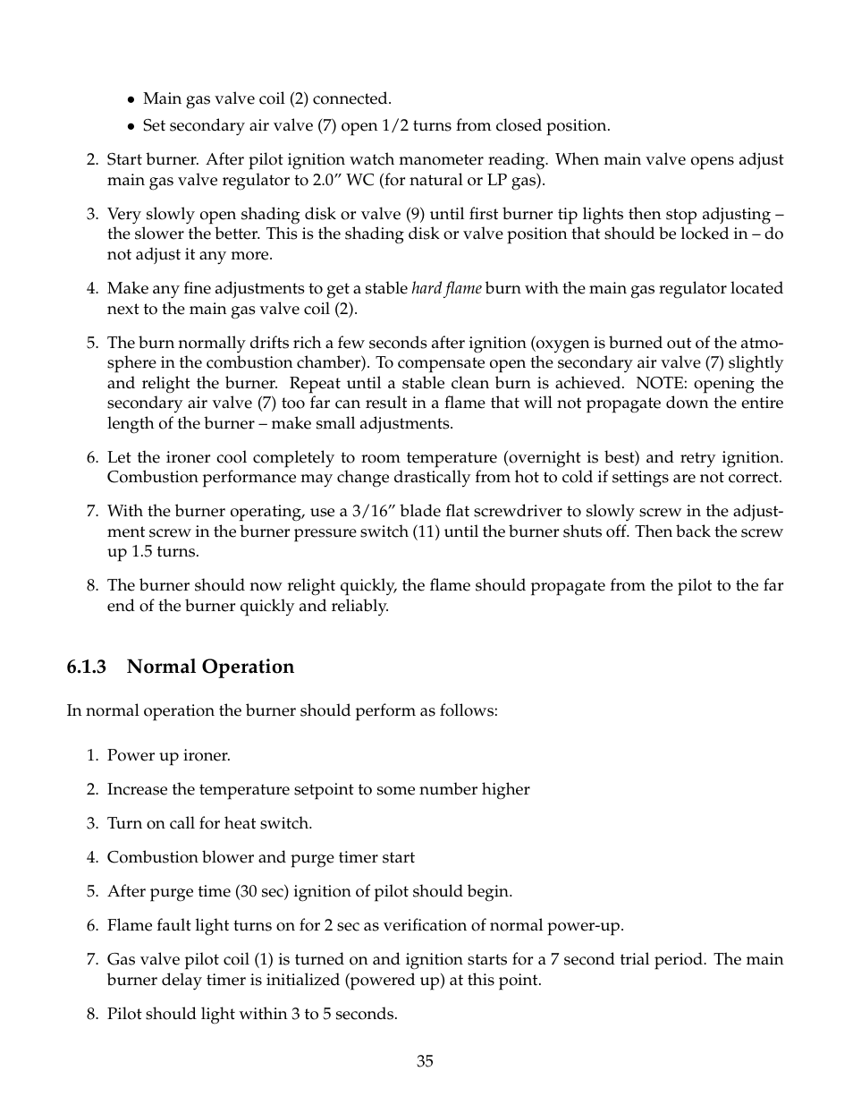 Normal operation, 3 normal operation | B&C Technologies IS Series Commercial Ironer User Manual | Page 38 / 39