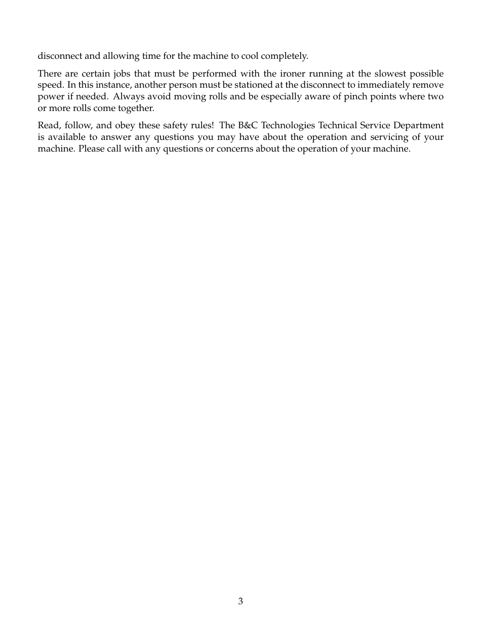 B&C Technologies IS Series Commercial Ironer User Manual | Page 6 / 39