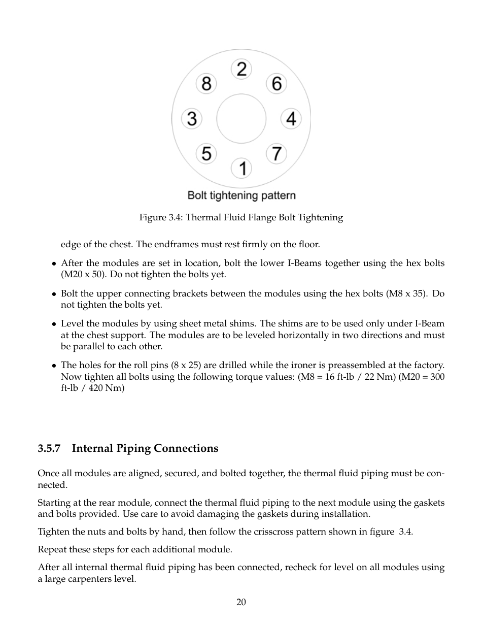 Internal piping connections, 7 internal piping connections | B&C Technologies IM Series Industrial Ironer User Manual | Page 30 / 157