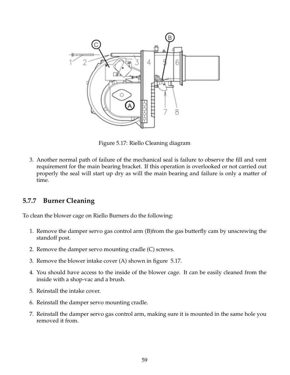 Burner cleaning, 7 burner cleaning | B&C Technologies IM Series Industrial Ironer User Manual | Page 69 / 157