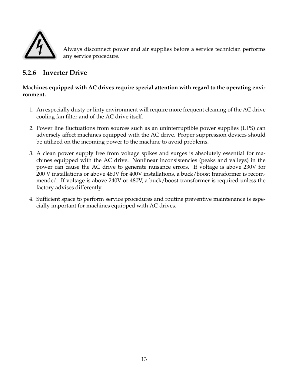 Inverter drive | B&C Technologies PF Series User Manual | Page 17 / 46