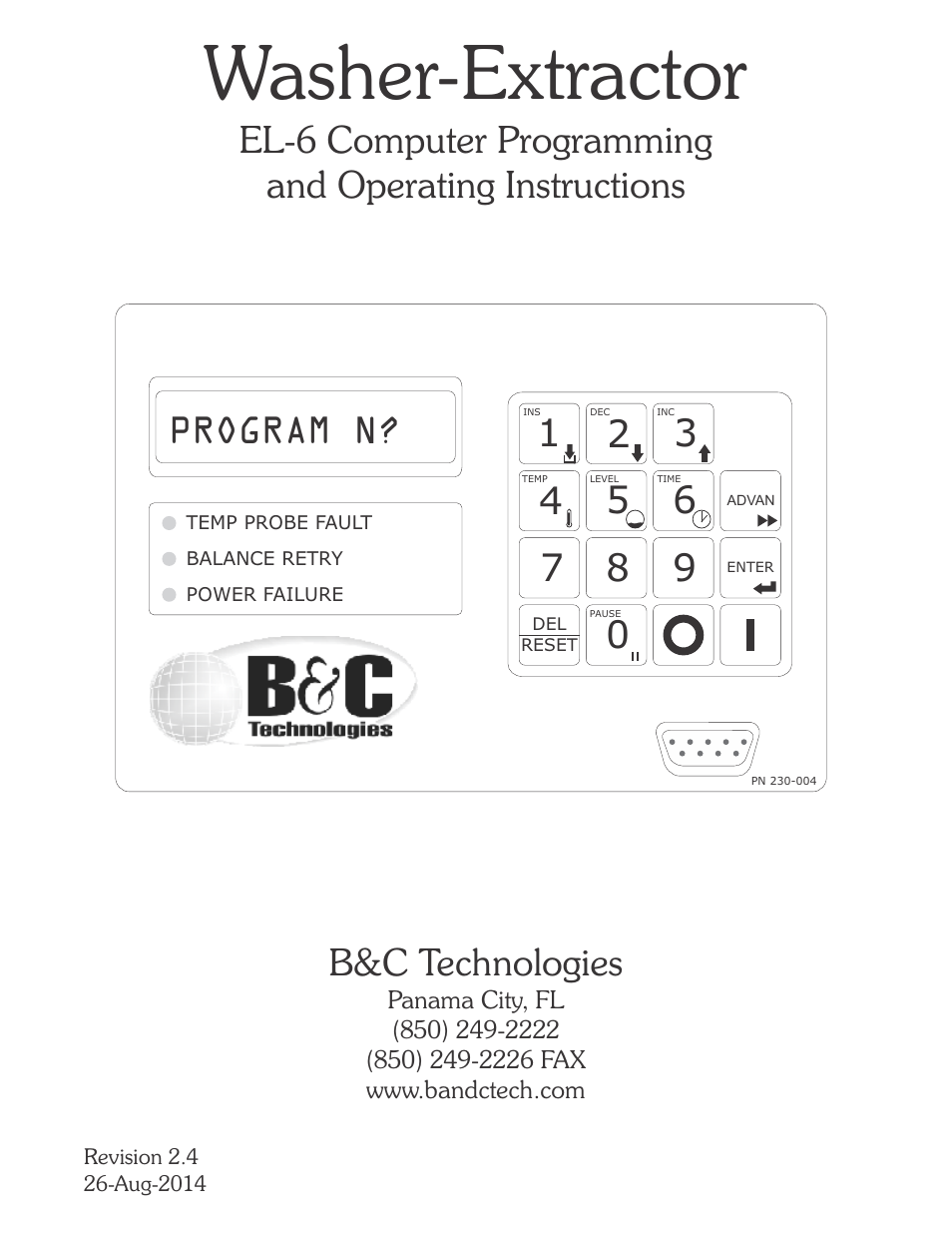 B&C Technologies EL-6 Programming (SA, SB, SI, SP, HI, HP Series) User Manual | 36 pages