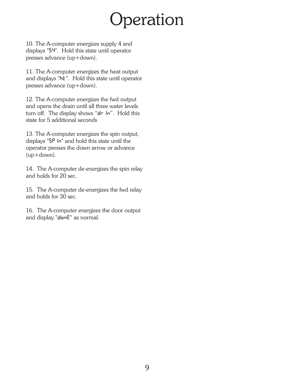 Operation | B&C Technologies A-Computer Programming (HE Series) User Manual | Page 10 / 23