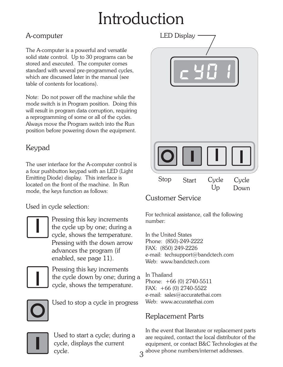 Cy01, Introduction | B&C Technologies A-Computer Programming (HE Series) User Manual | Page 4 / 23