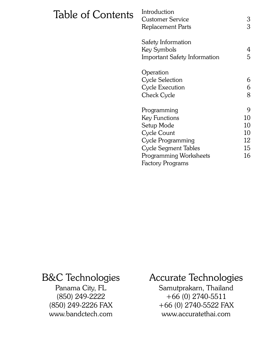 B&C Technologies B-Computer Programming (HE Series) User Manual | Page 3 / 22