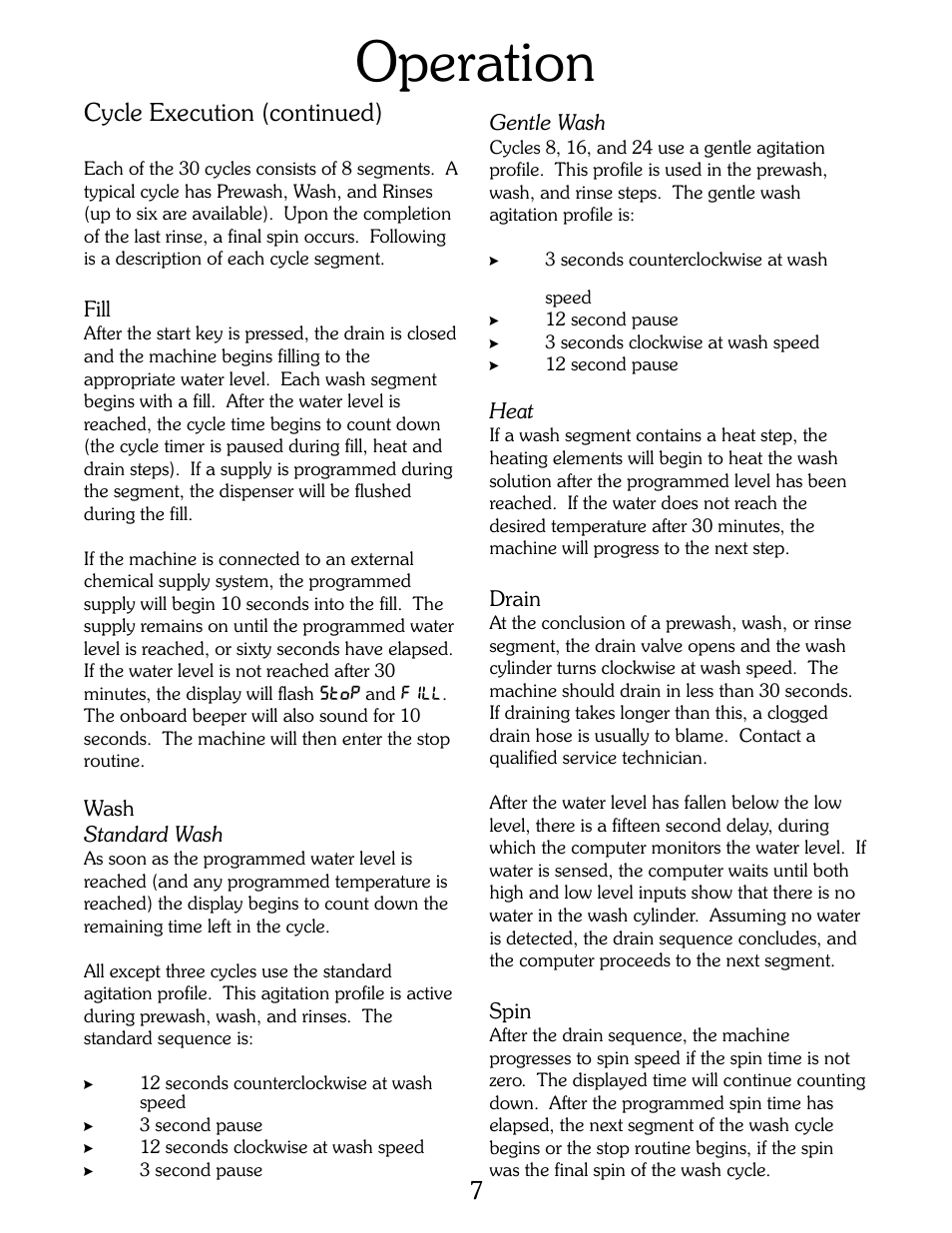Operation, Cycle execution (continued) | B&C Technologies B-Computer Programming (HE Series) User Manual | Page 8 / 22