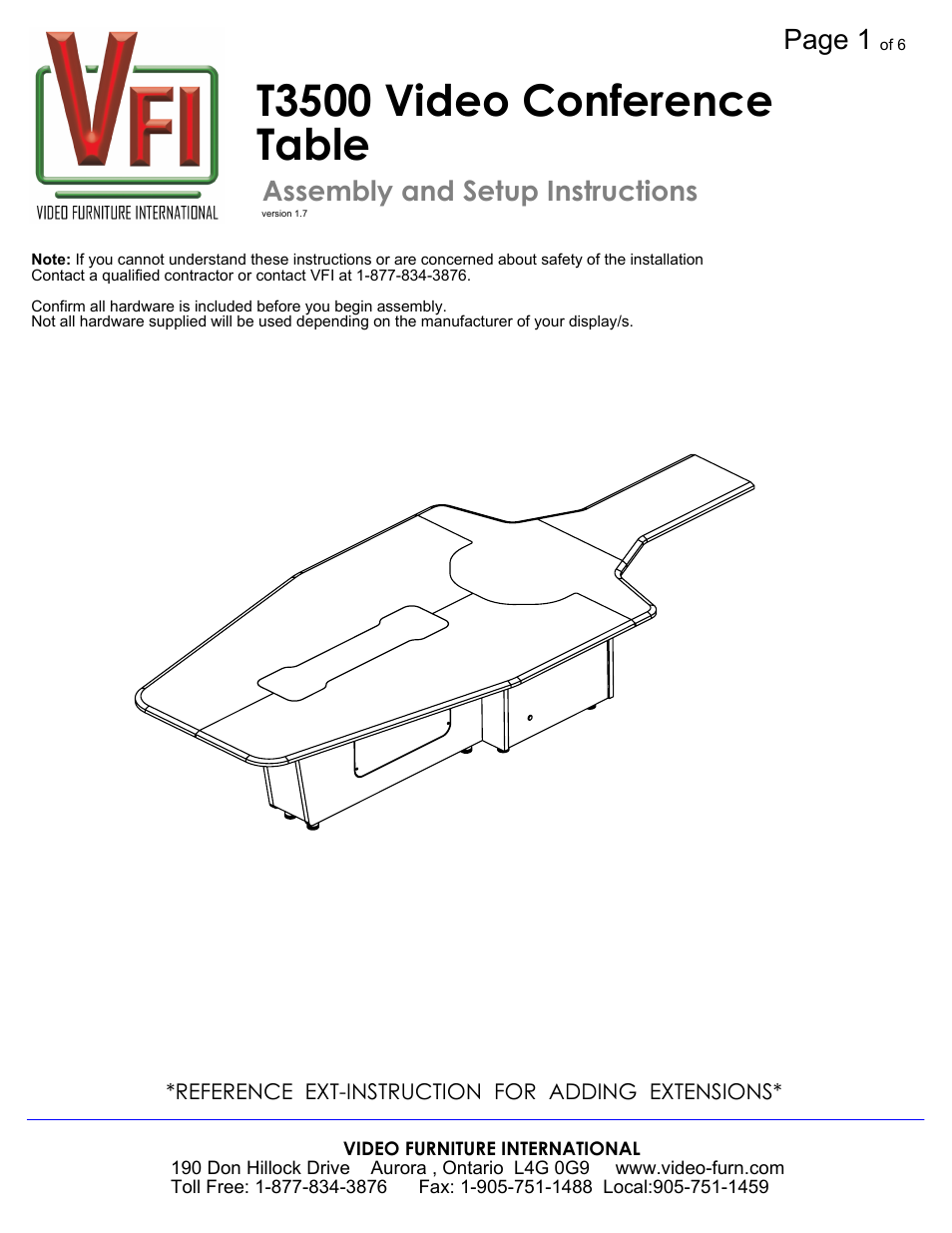 AVF T3500 T3 User Manual | 6 pages
