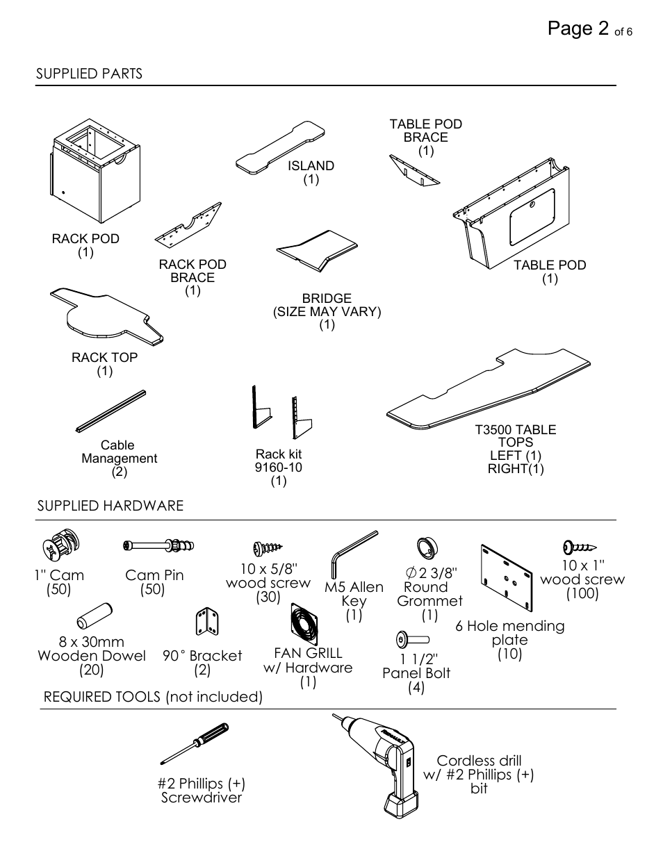 Drawing view38, Drawing view40, Drawing view41 | Drawing view42, Drawing view44, Drawing view45, Drawing view47, Drawing view77, Drawing view78, Drawing view83 | AVF T3500 T3 User Manual | Page 2 / 6