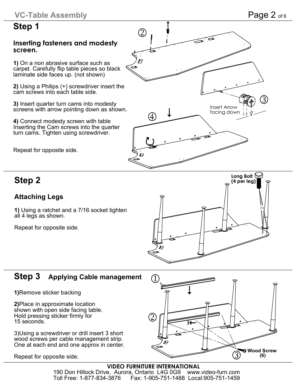 Drawing view334, Drawing view335, Drawing view338 | Drawing view339, Drawing view340, Drawing view341, Drawing view342, Drawing view344, Drawing view398, Page 2 | AVF VC-TABLE T3 User Manual | Page 2 / 6
