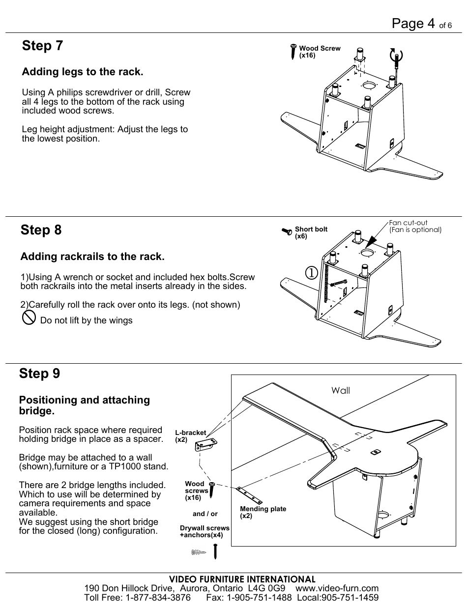 Drawing view361, Drawing view362, Drawing view363 | Drawing view364, Drawing view366, Drawing view367, Drawing view385, Drawing view386, Drawing view387, Drawing view388 | AVF VC-TABLE T3 User Manual | Page 4 / 6