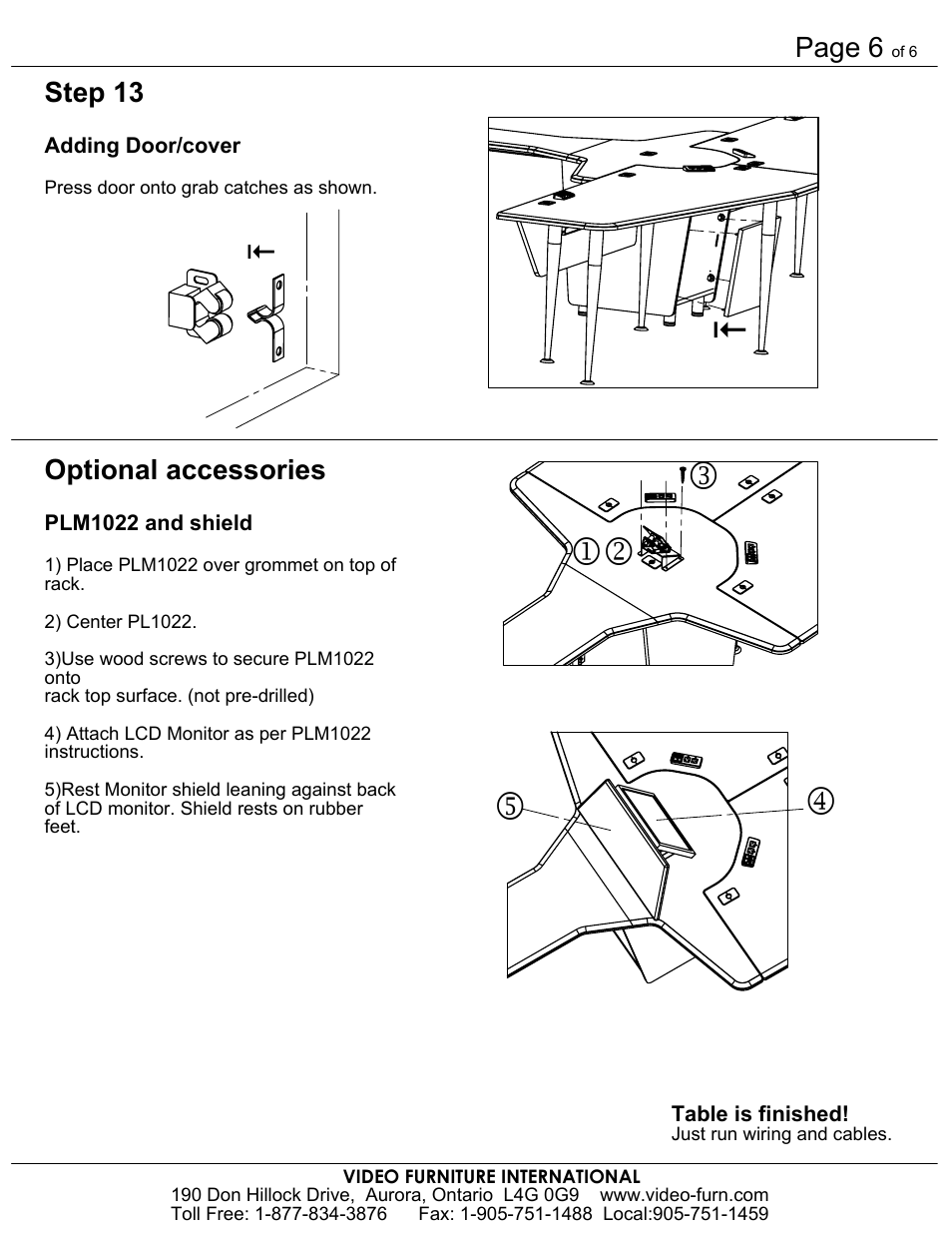 Drawing view405, Drawing view406, Drawing view407 | Drawing view408, Drawing view409 | AVF VC-TABLE T3 User Manual | Page 6 / 6