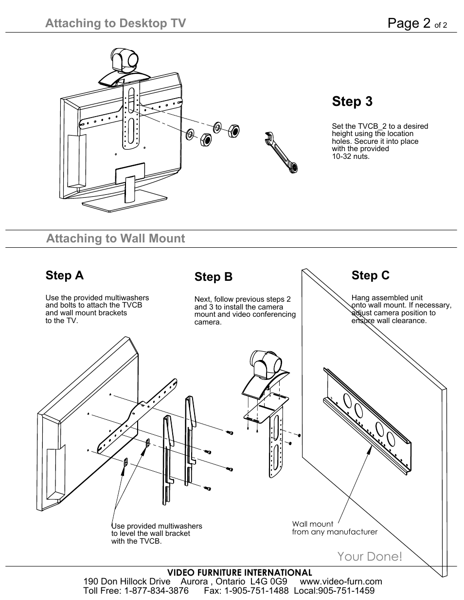 Sheet2, Drawing view174, Drawing view177 | Drawing view178, Drawing view185, Drawing view193, Drawing view195, Drawing view197, Page 2, Step 3 | AVF TVCB User Manual | Page 2 / 2