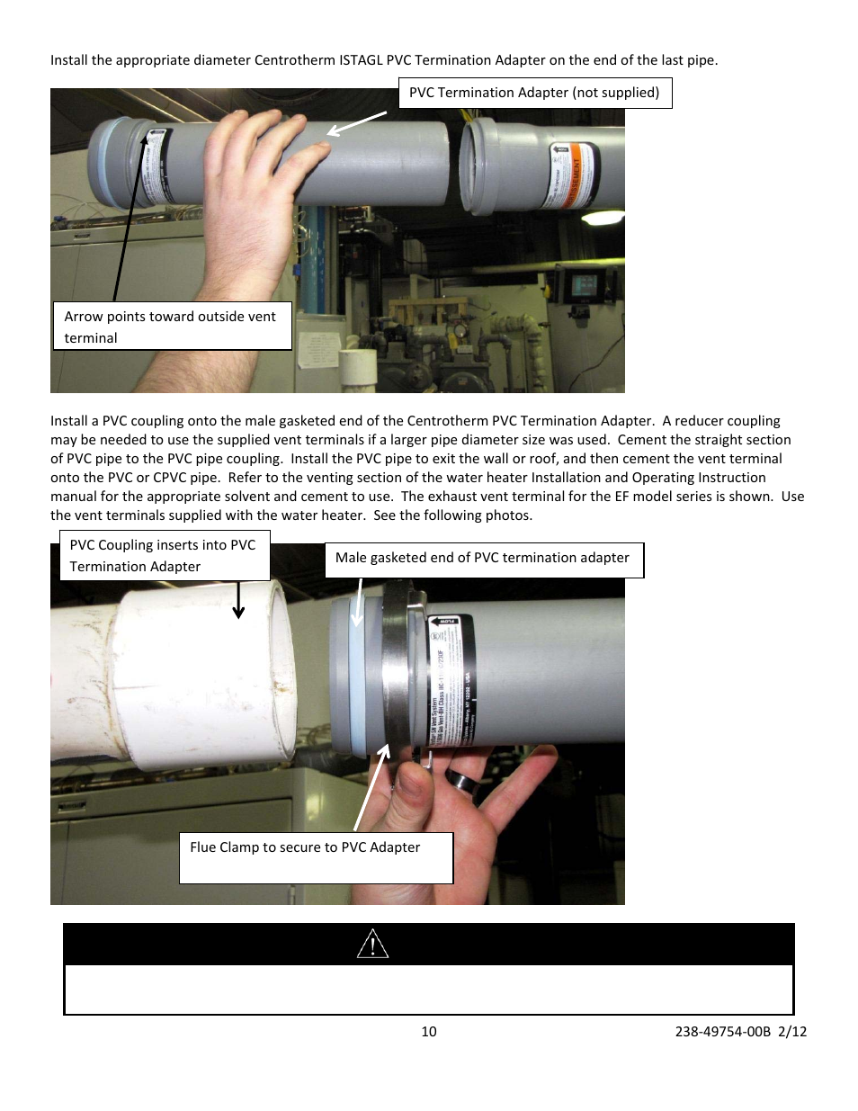 Warning | Bradford White PDV-100S-250-3X User Manual | Page 10 / 11