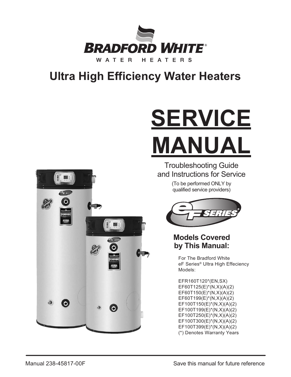 Bradford White EF-100T-399-3X User Manual | 92 pages