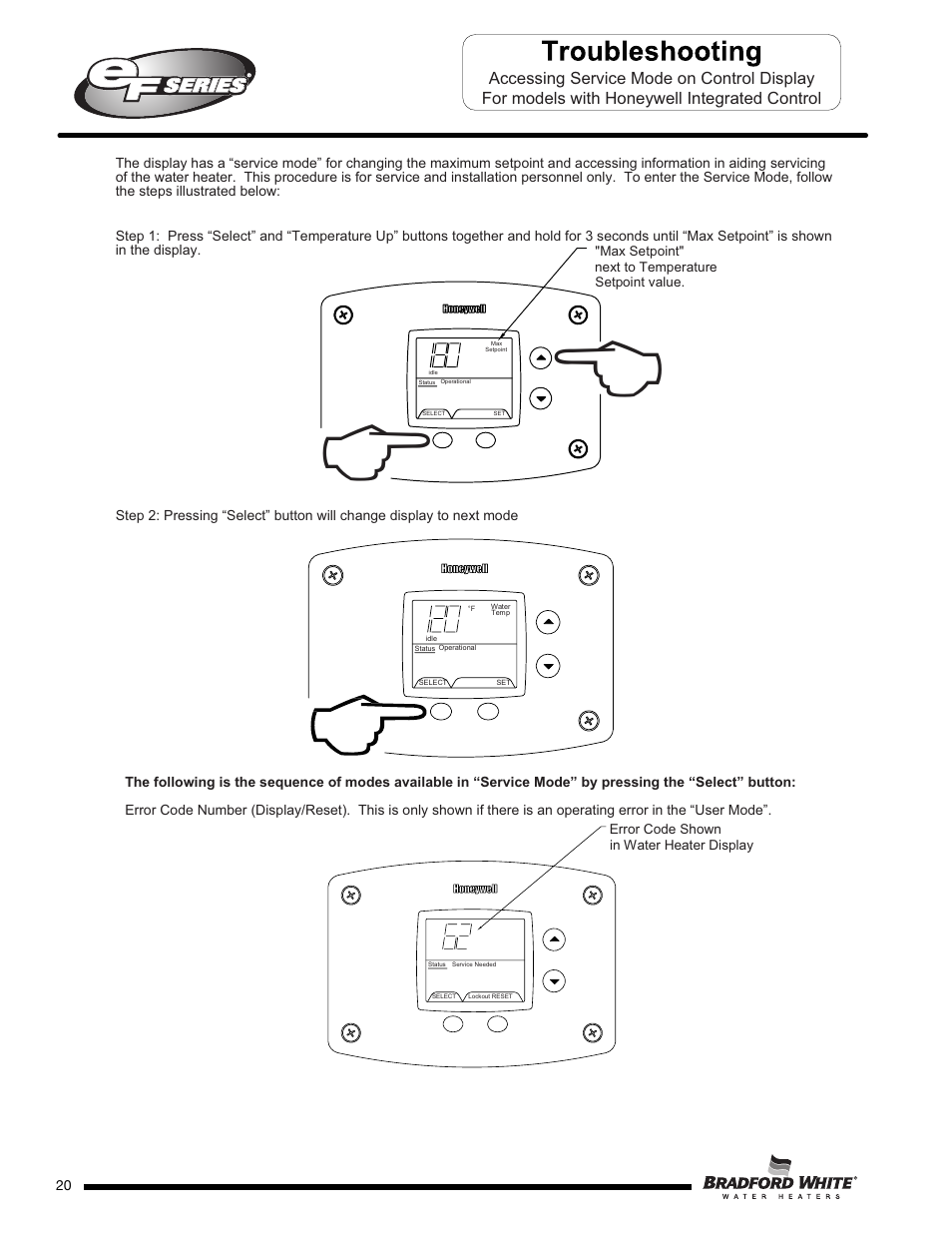 Bradford White EF-100T-399-3X User Manual | Page 20 / 92