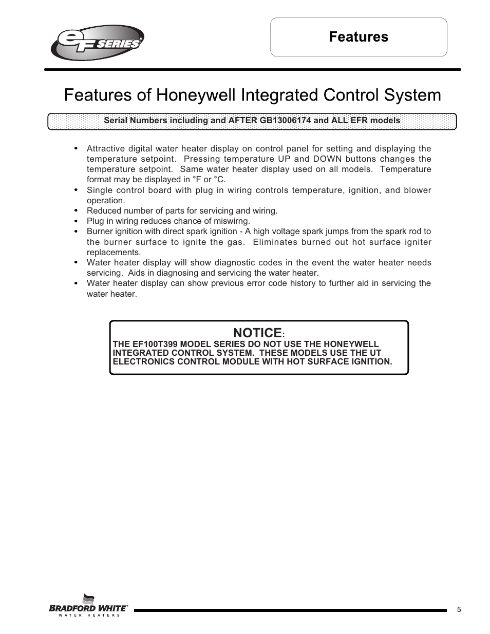 Notice | Bradford White EF-100T-399-3X User Manual | Page 5 / 92