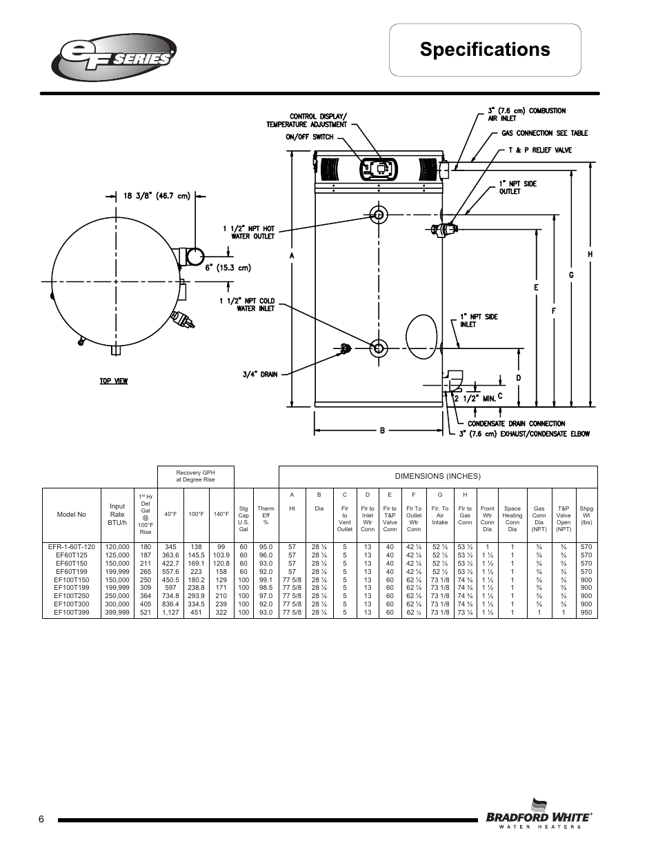 Bradford White EF-100T-399-3X User Manual | Page 6 / 92