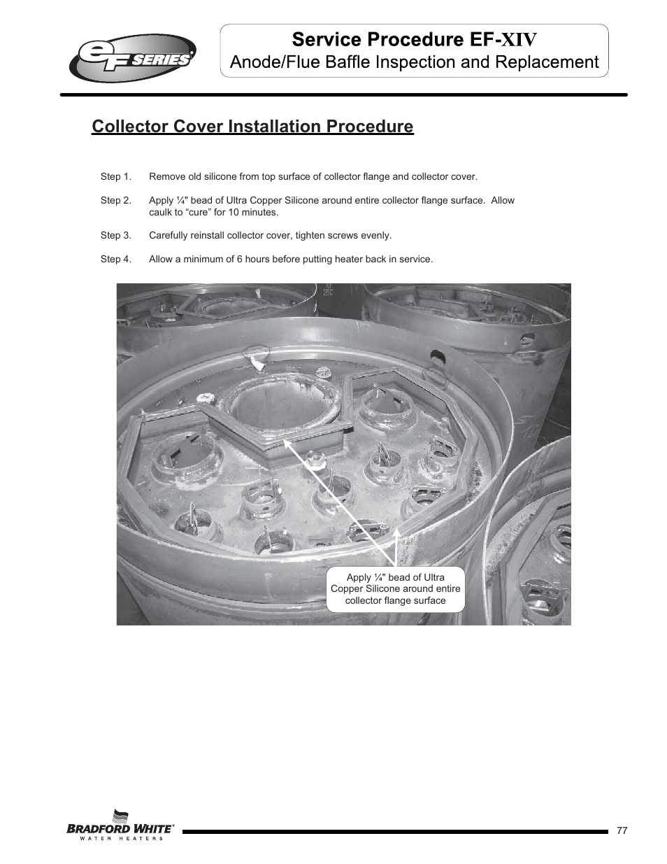 Collector cover installation procedure | Bradford White EF-100T-399-3X User Manual | Page 77 / 92