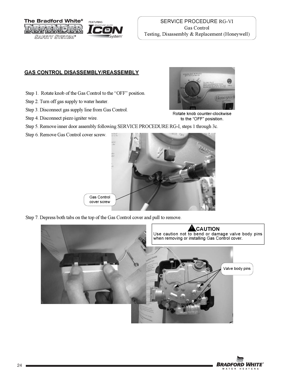 Defender, The bradford white, Safety system | Bradford White 65T-65FB-3X User Manual | Page 24 / 40