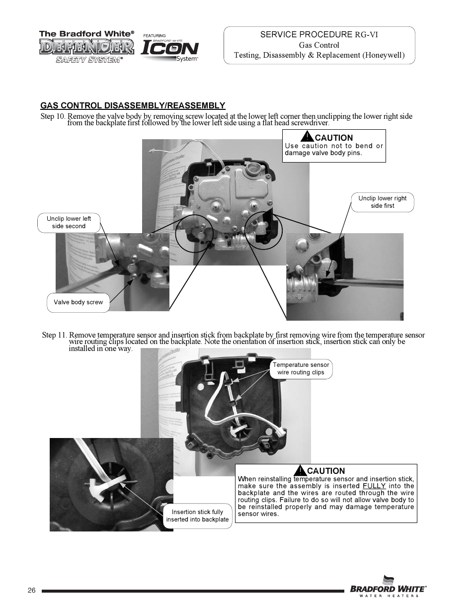 Defender, The bradford white, Safety system | Bradford White 65T-65FB-3X User Manual | Page 26 / 40