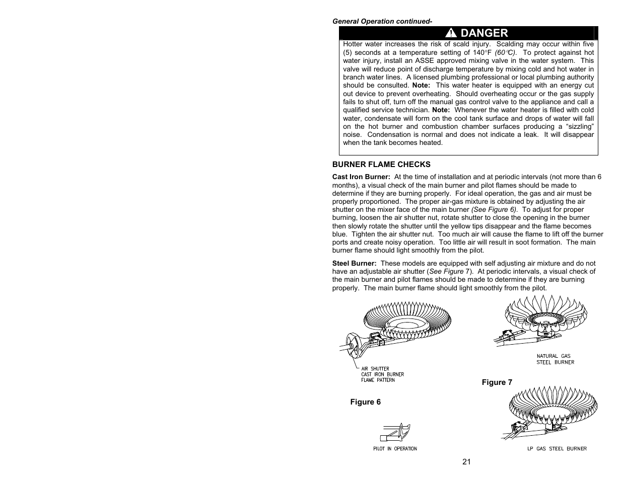 Danger | Bradford White 55X-80B-3X User Manual | Page 21 / 28