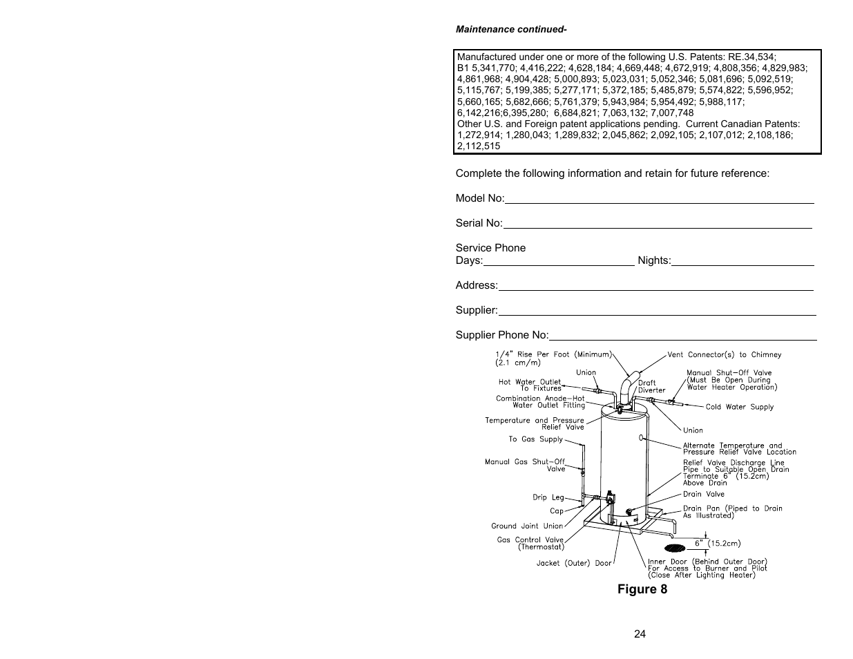 Bradford White 55X-80B-3X User Manual | Page 24 / 28