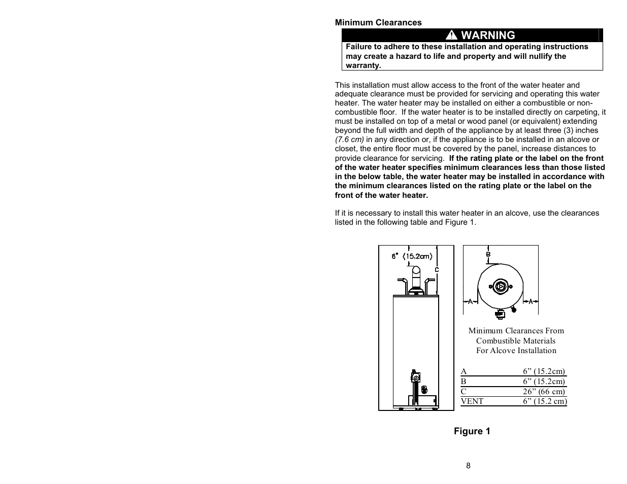 Warning | Bradford White 55X-80B-3X User Manual | Page 8 / 28