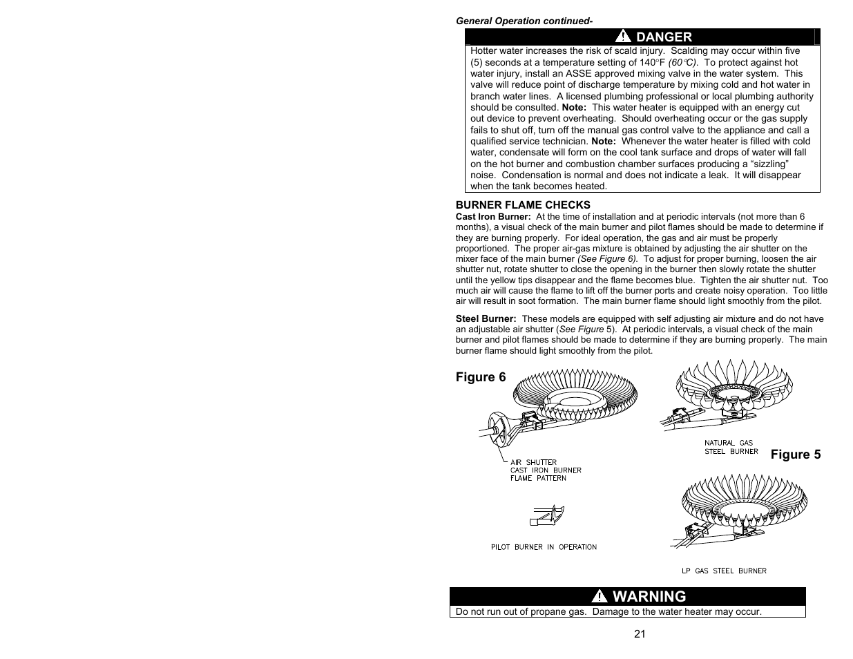 Warning | Bradford White 100T-88B-3X User Manual | Page 21 / 28