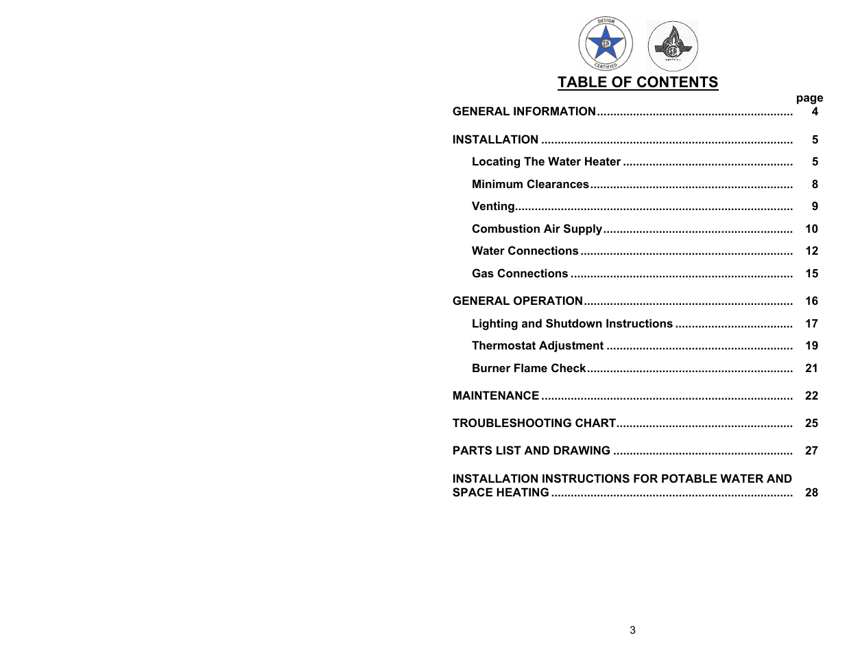 Bradford White 100T-88B-3X User Manual | Page 3 / 28