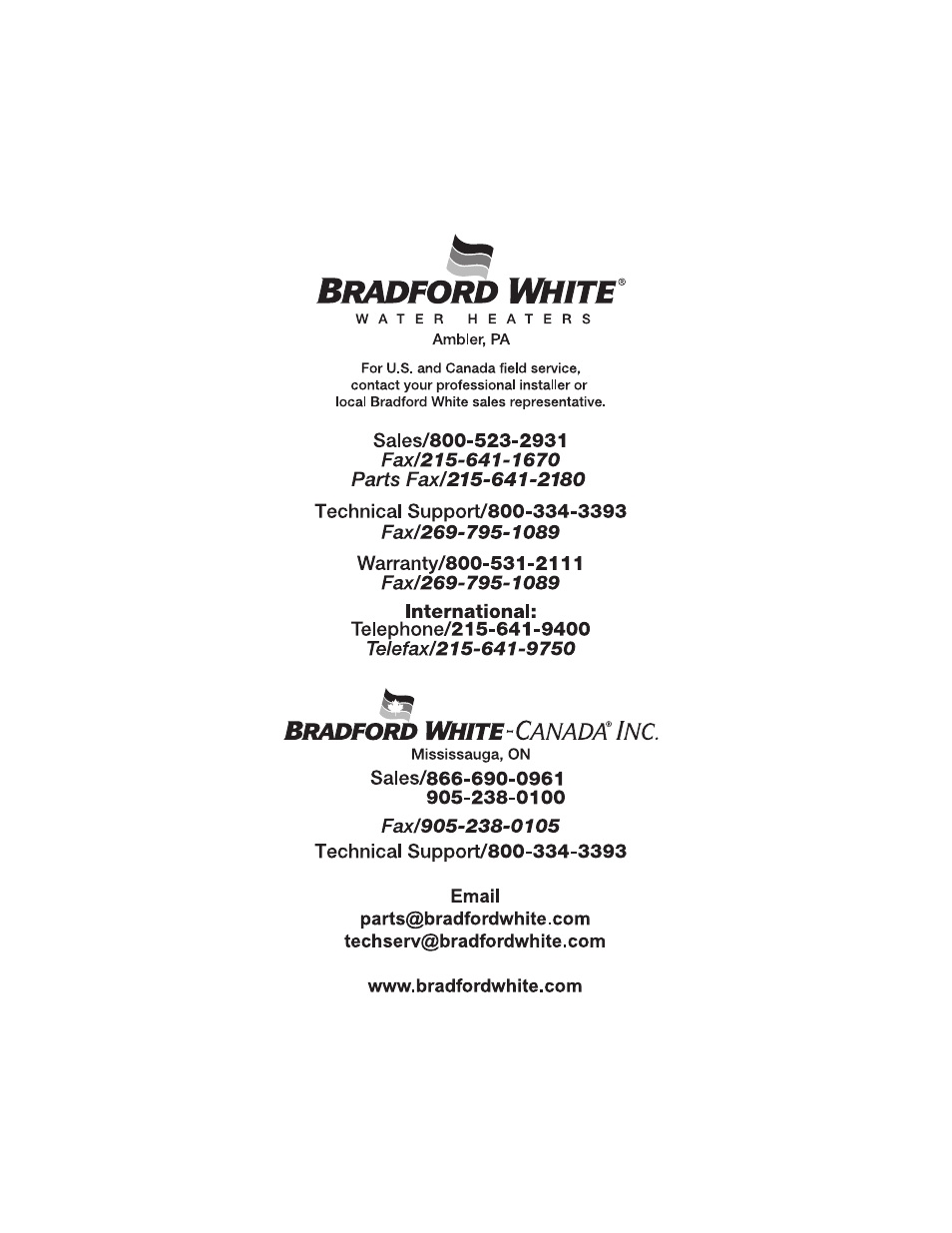 Bradford White 55X-80B-3X User Manual | Page 28 / 28