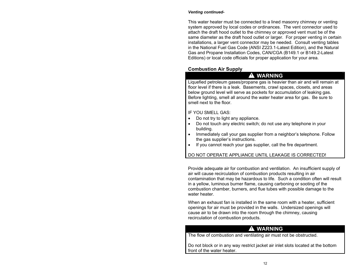 Bradford White D-4-504S6FSX User Manual | Page 12 / 36