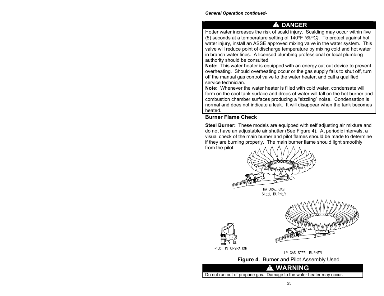 Warning | Bradford White D-4-504S6FSX User Manual | Page 23 / 36