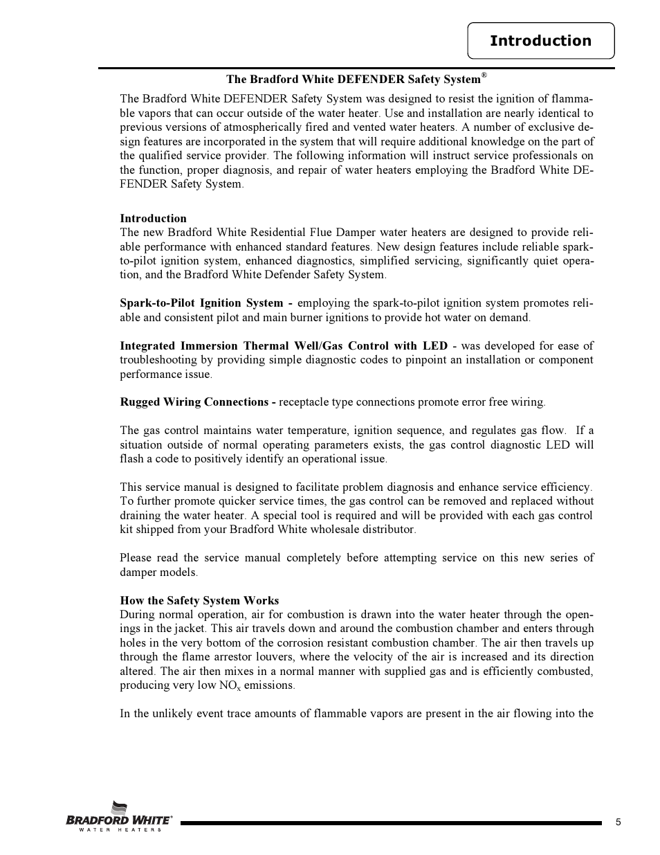 Bradford White D-4-504S6FSX User Manual | Page 5 / 40