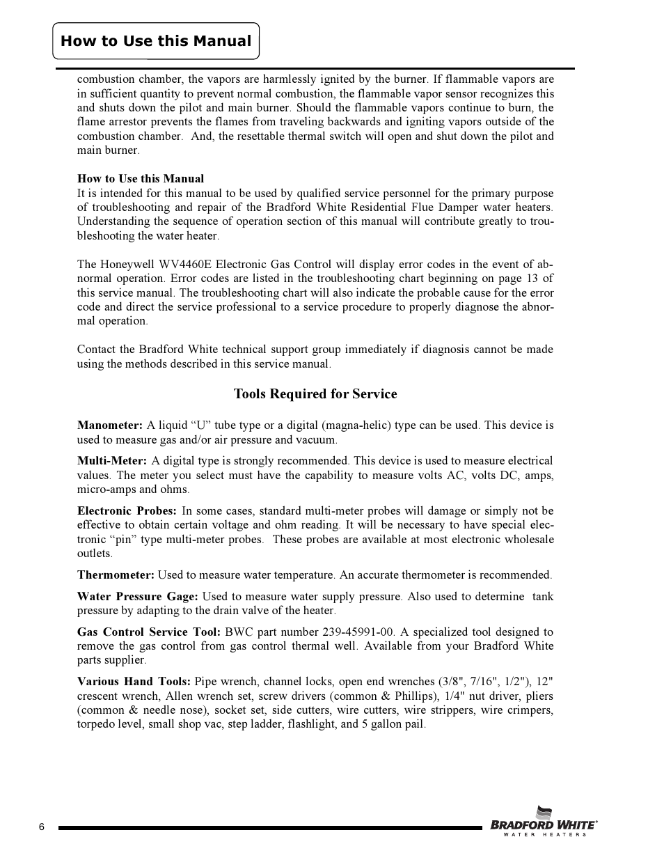 Bradford White D-4-504S6FSX User Manual | Page 6 / 40