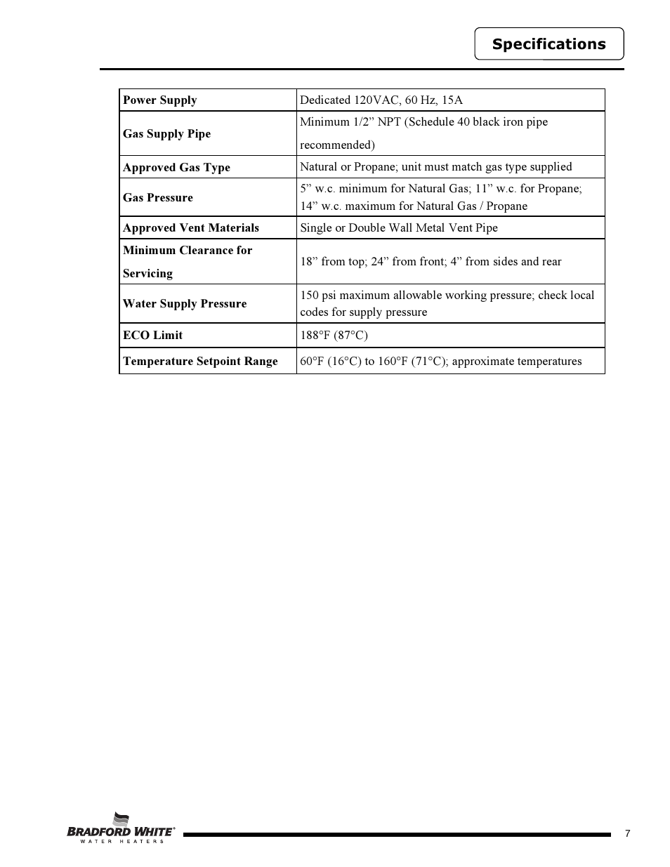 Bradford White D-4-504S6FSX User Manual | Page 7 / 40
