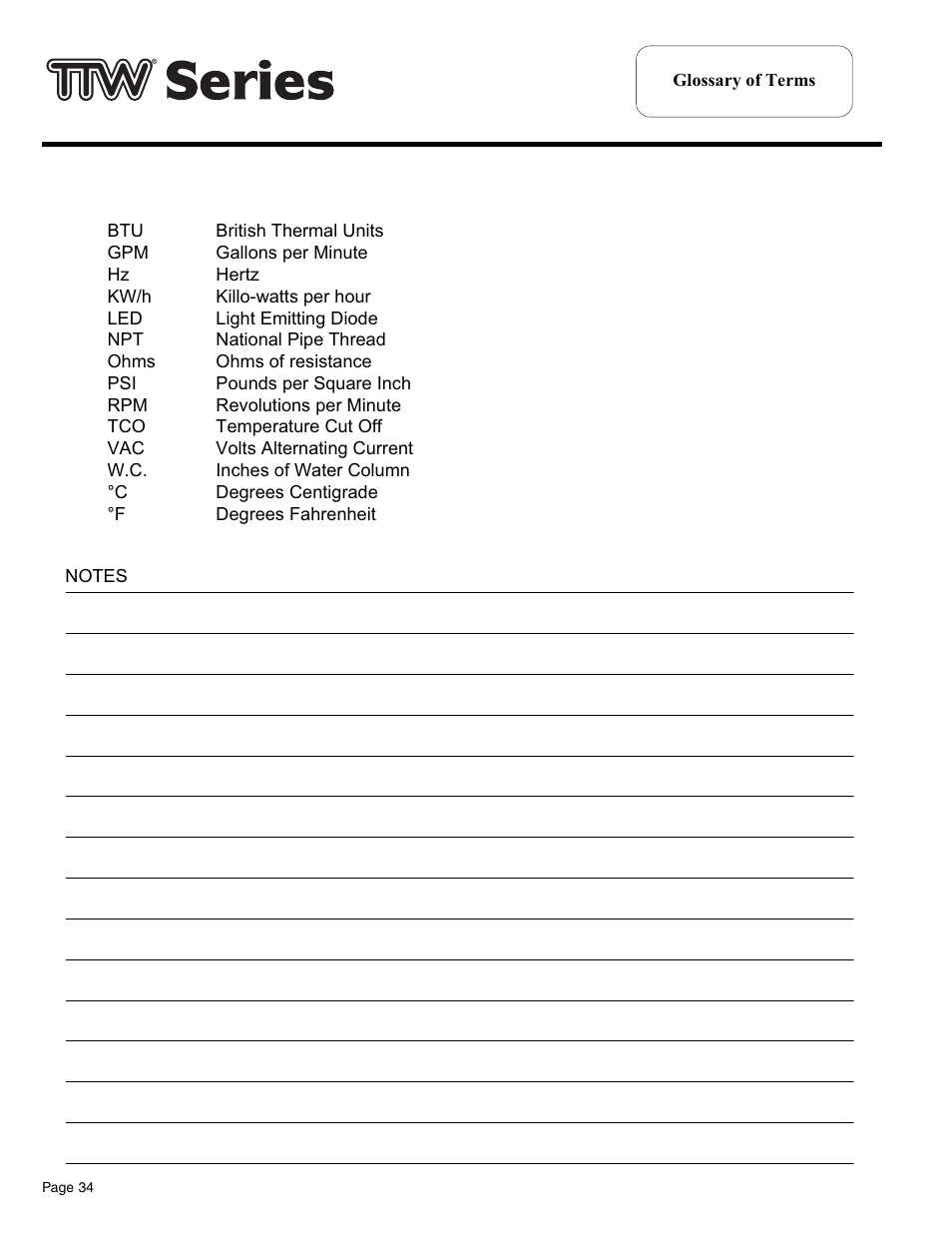 Bradford White TW4-75S-76B-3X User Manual | Page 34 / 36