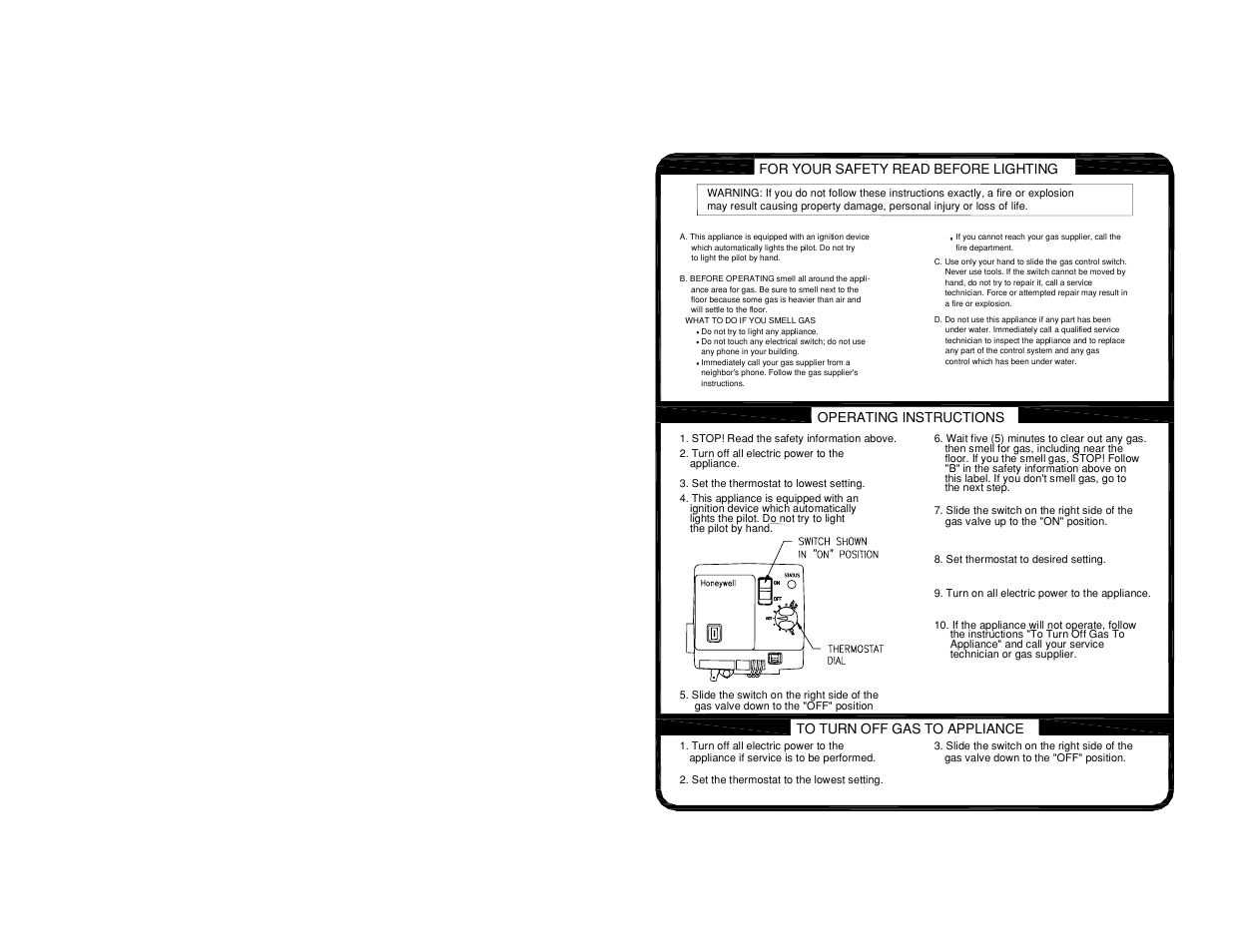 Lighting and shutdown instructions | Bradford White M-2-TW-75T6SX User Manual | Page 34 / 44