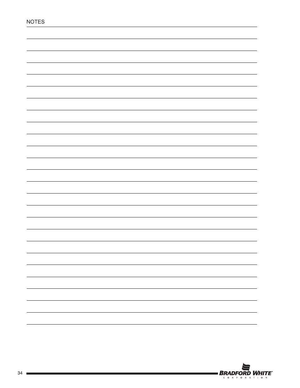 Bradford White TW4-75S-76B-3X User Manual | Page 34 / 36