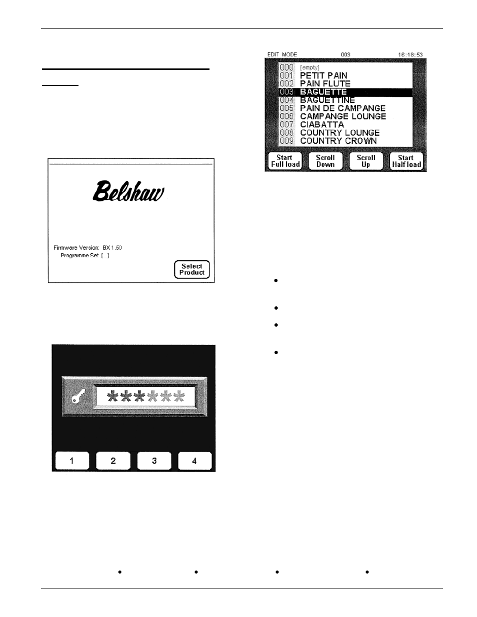 Programming the control panel | Belshaw Brothers BXC Smartbake User Manual | Page 9 / 53