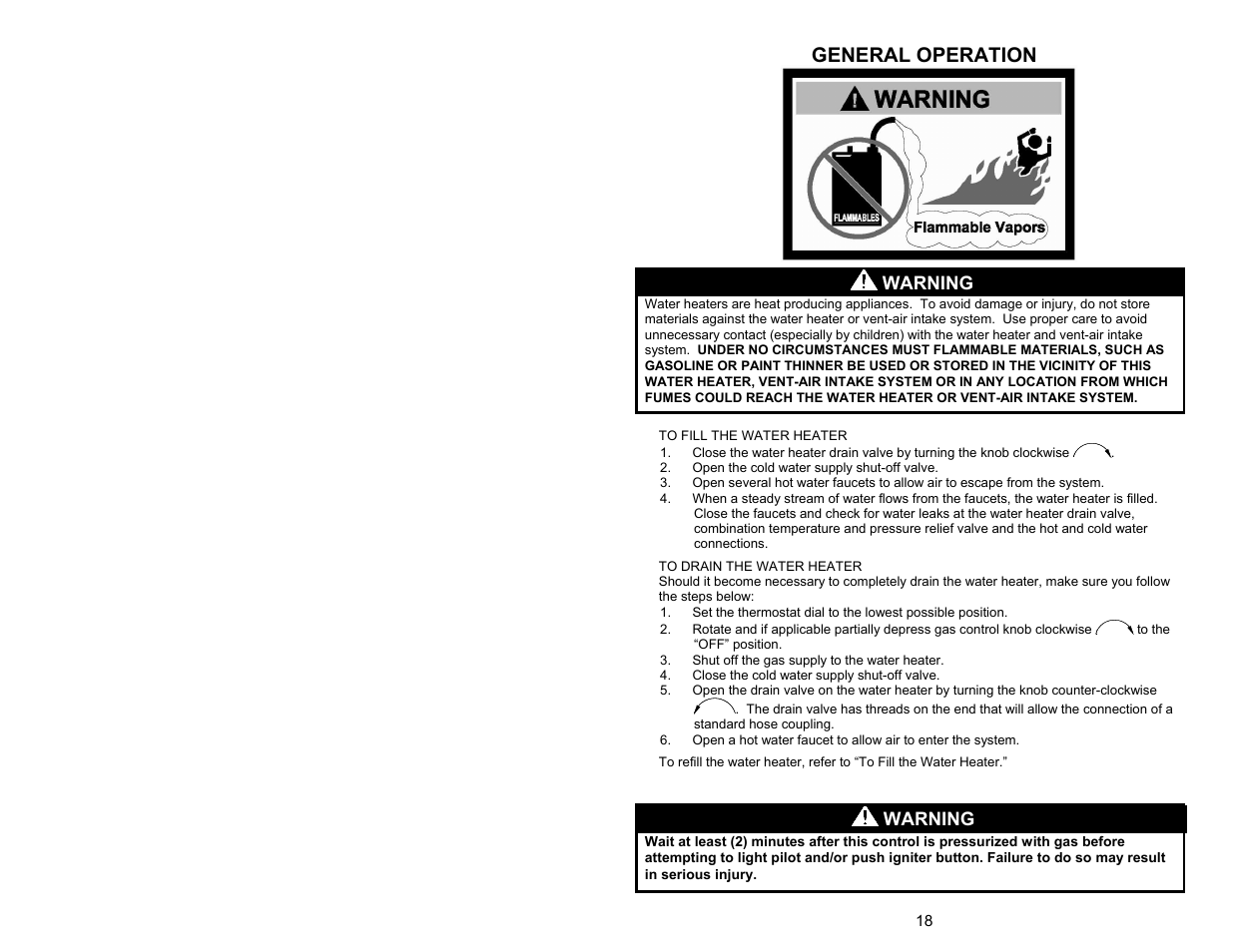 General operation | Bradford White UDH-75T-50FR-3N User Manual | Page 18 / 32