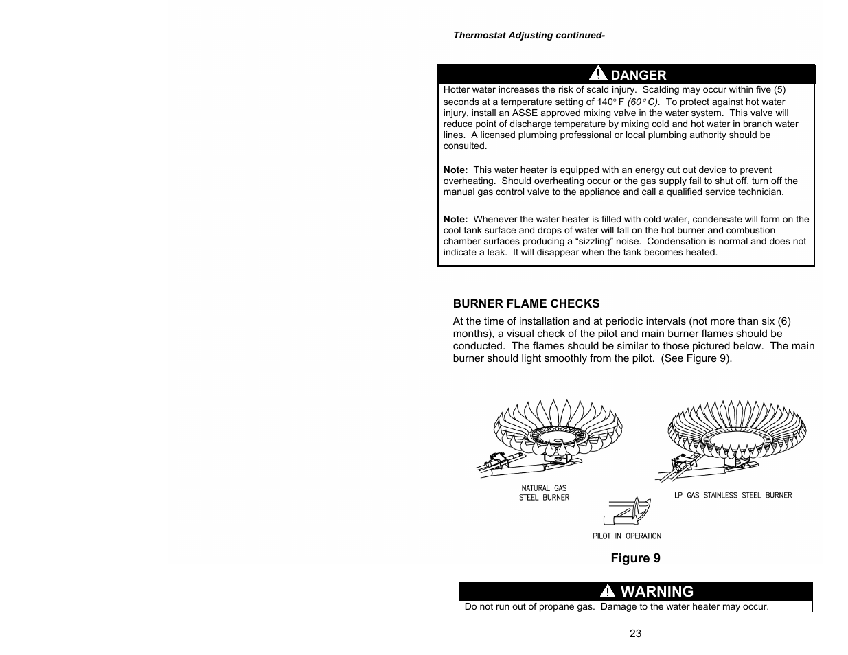 Warning | Bradford White UDH-75T-50FR-3N User Manual | Page 23 / 32