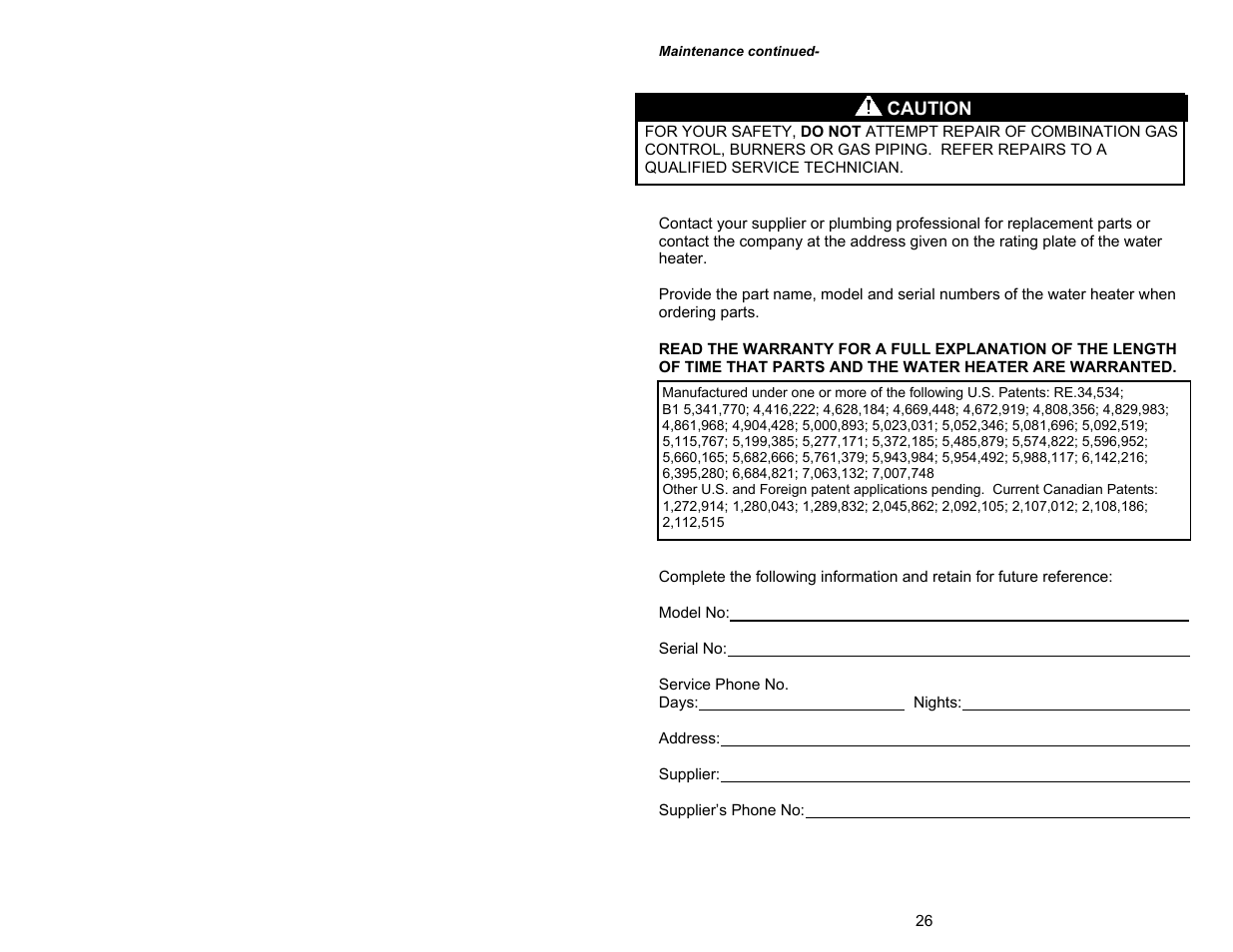 Bradford White UDH-75T-50FR-3N User Manual | Page 26 / 32