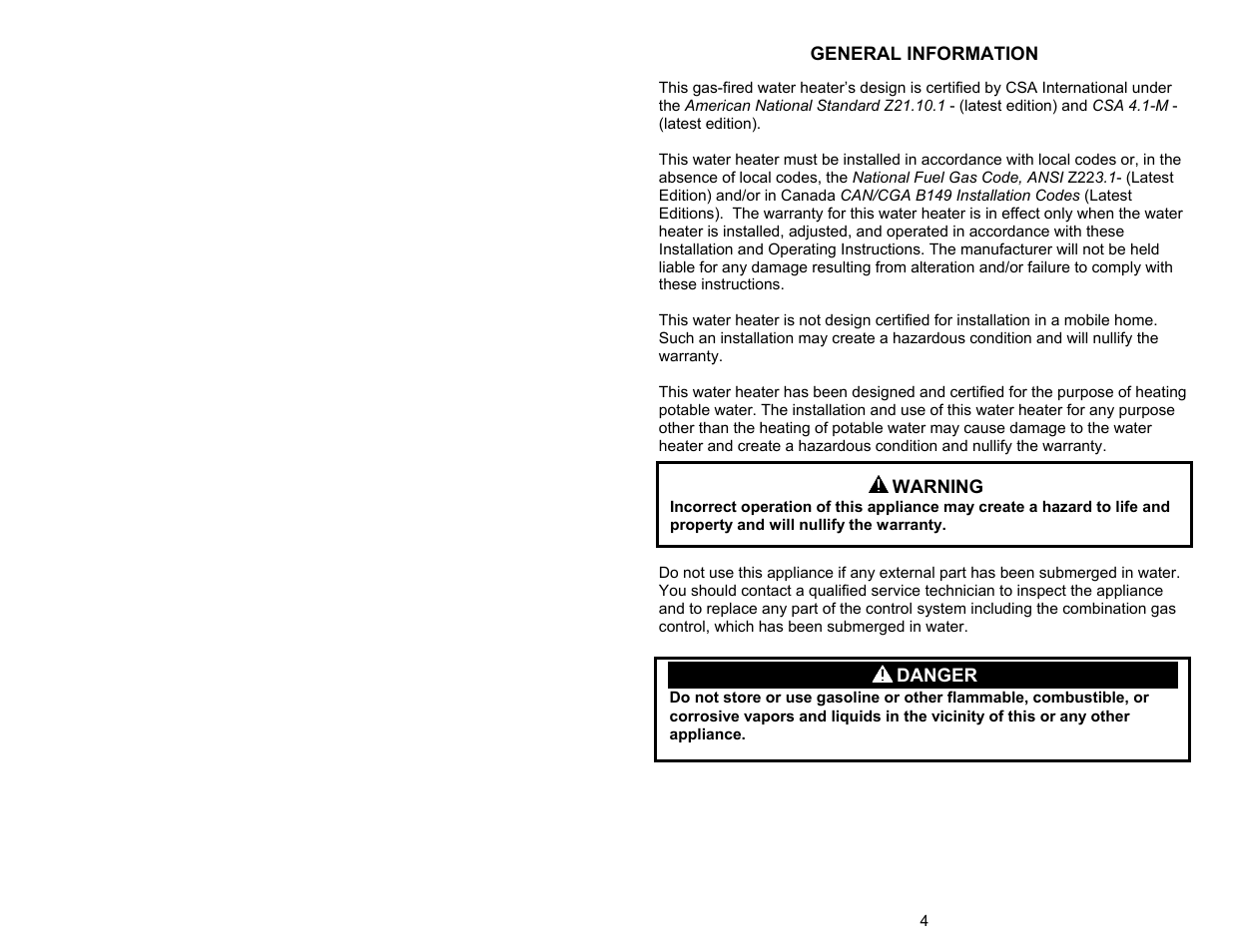 Bradford White DH1-75S6FSX User Manual | Page 4 / 32