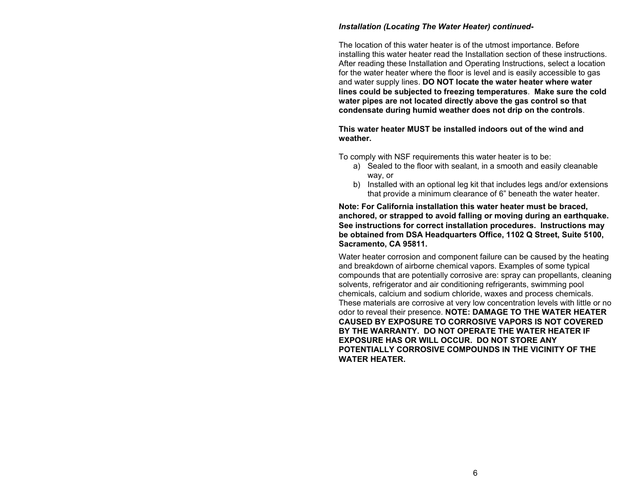 Bradford White DH1-75S6FSX User Manual | Page 6 / 32
