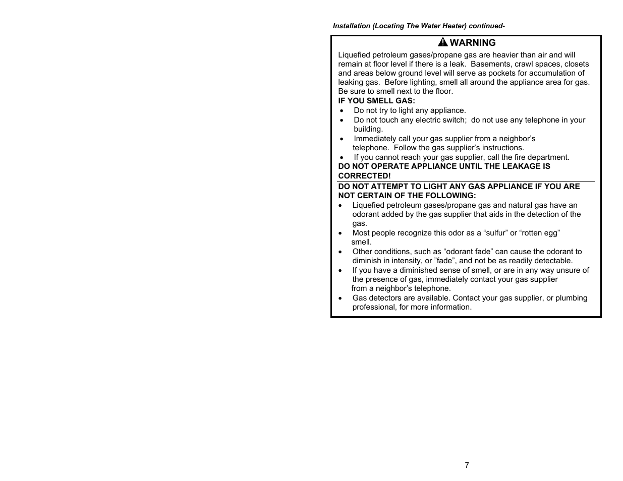 Bradford White DH1-75S6FSX User Manual | Page 7 / 32