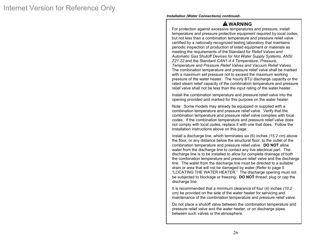 Internet version for reference only | Bradford White DH-75T-60FB-3X User Manual | Page 26 / 40