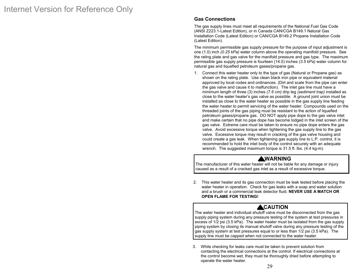 Internet version for reference only | Bradford White DH-75T-60FB-3X User Manual | Page 29 / 40